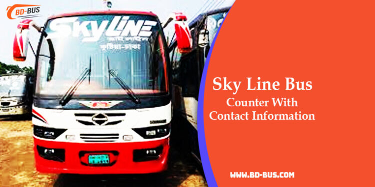 Sky Line Bus Counter With Contact Information