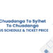 Chuadanga To Sylhet To Chuadanga Bus Schedule & Ticket Price